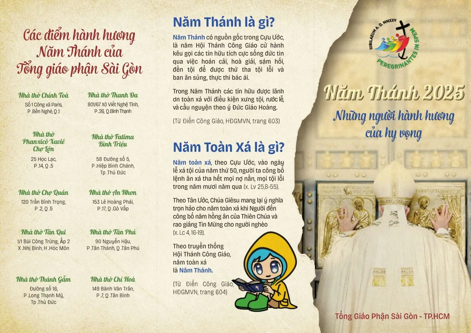Các điểm hành hương Năm Thánh 2025 của Tổng Giáo phận Sài Gòn - ảnh 1