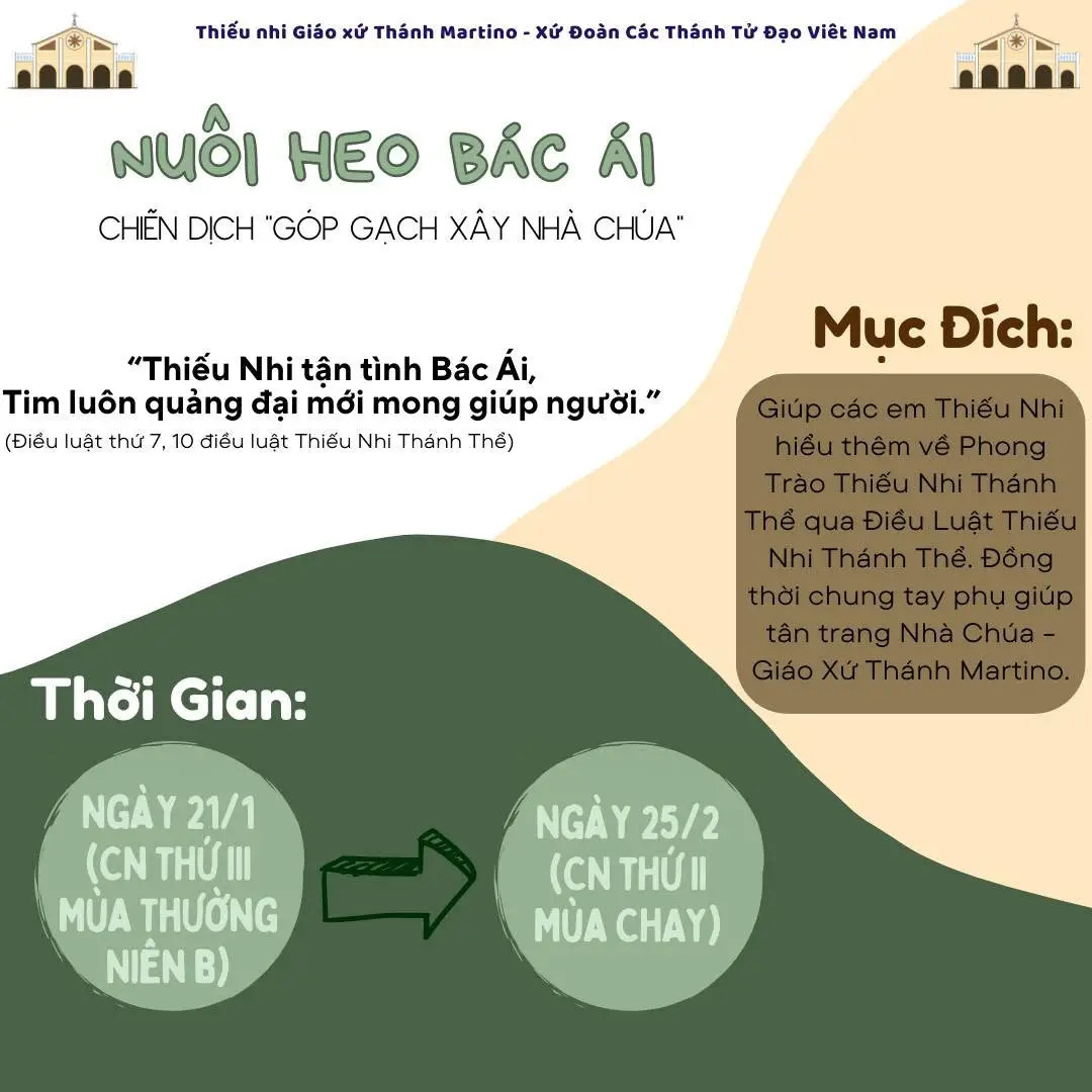 Chiến dịch Góp gạch xây nhà Chúa – Chặng 1: Nuôi heo bác ái - ảnh 1