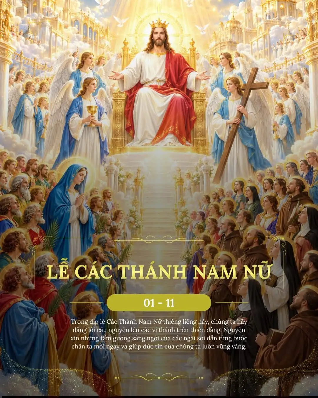 Giờ lễ Các Thánh 01/11 và lễ Các Đẳng 02/11 Giáo xứ Thánh Martino - ảnh 1