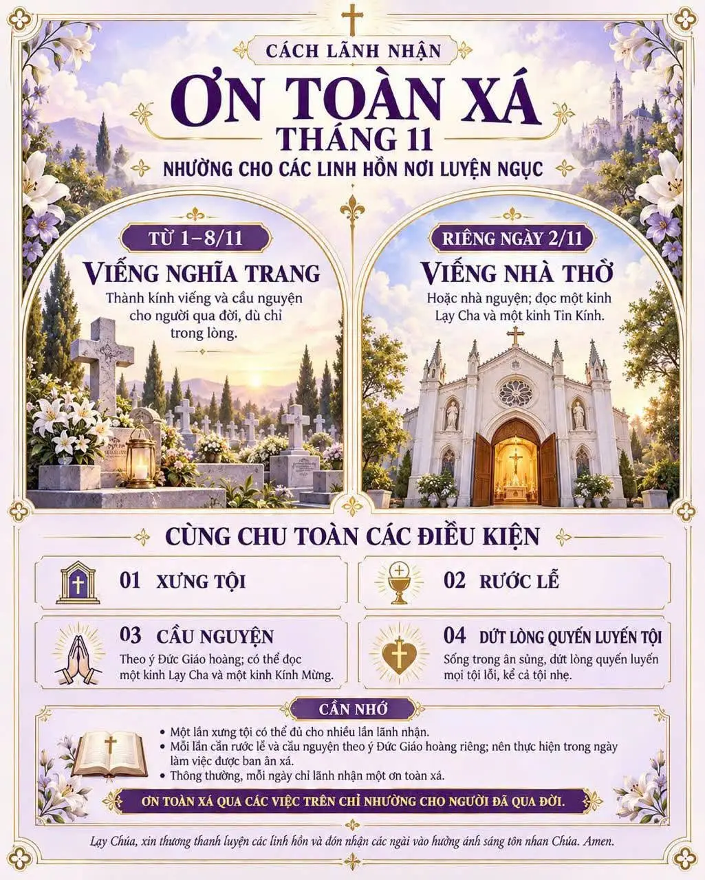 Giờ lễ Các Thánh 01/11 và lễ Các Đẳng 02/11 Giáo xứ Thánh Martino - ảnh 2