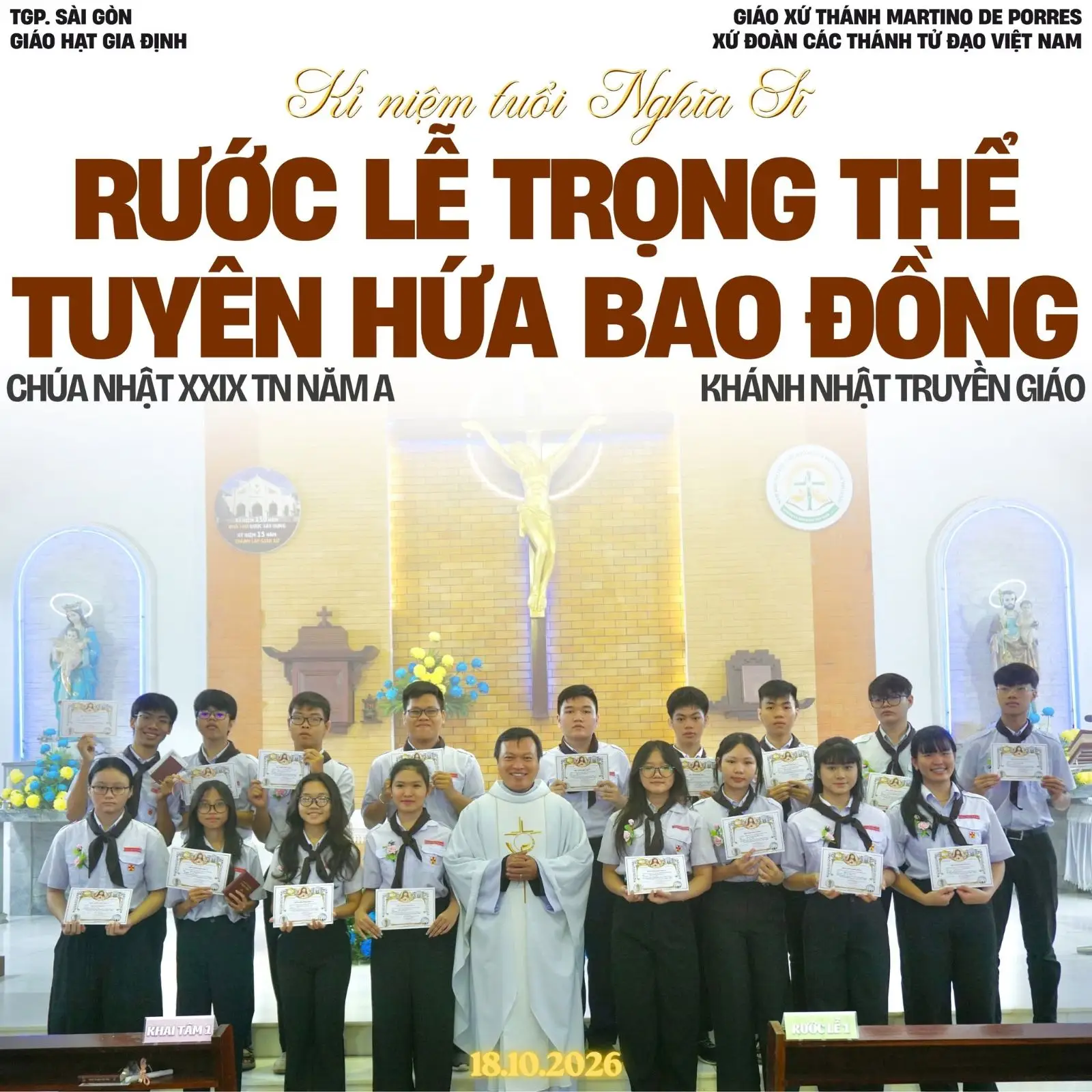 Kỷ niệm tuổi Nghĩa Sĩ: Thánh lễ Tuyên Hứa Bao Đồng và Rước Lễ Trọng Thể - ảnh 1