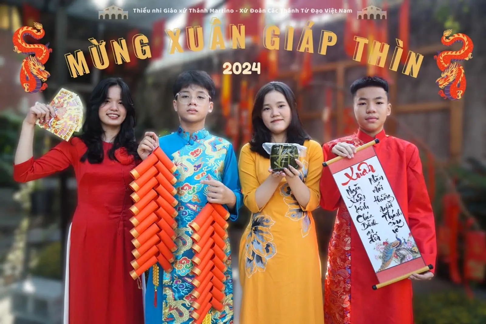 Mừng Xuân Giáp Thìn 2024 – lời chúc Tết của thiếu nhi Giáo xứ Thánh Martino - ảnh 1